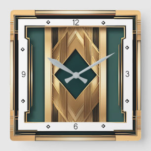 Art Deco Fyrkantig Klocka