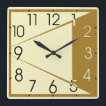 Art Deco Fyrkantig Klocka<br><div class="desc">Underbar klockdesign. Du kommer att kärlek det som andra. Du kan fritt använda den här designen för andra produkter som du gillar eller anpassa och lägga till texten. Följ mig för mer. Tack. Ha en trevlig dag.</div>
