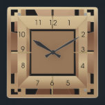 Art Deco Fyrkantig Klocka<br><div class="desc">Underbar klockdesign. Du kommer att kärlek det som andra. Du kan fritt använda den här designen för andra produkter som du gillar eller anpassa och lägga till texten. Följ mig för mer. Tack. Ha en trevlig dag.</div>