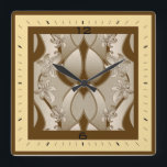 Art Deco Fyrkantig Klocka<br><div class="desc">Underbar klockdesign. Du kommer att kärlek det som andra. Du kan fritt använda den här designen för andra produkter som du gillar eller anpassa och lägga till texten. Följ mig för mer. Tack. Ha en trevlig dag.</div>