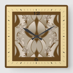 Art Deco Fyrkantig Klocka