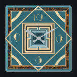 Art Deco Fyrkantig Klocka<br><div class="desc">Underbar klockdesign. Du kommer att kärlek det som andra. Du kan fritt använda den här designen för andra produkter som du gillar eller anpassa och lägga till texten. Följ mig för mer. Tack. Ha en trevlig dag.</div>