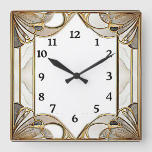 Art Deco Fyrkantig Klocka