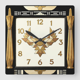 Art Deco Fyrkantig Klocka