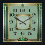 Art Deco Fyrkantig Klocka<br><div class="desc">Underbar klockdesign. Du kommer att kärlek det som andra. Du kan fritt använda den här designen för andra produkter som du gillar eller anpassa och lägga till texten. Följ mig för mer. Tack. Ha en trevlig dag.</div>