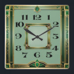 Art Deco Fyrkantig Klocka<br><div class="desc">Underbar klockdesign. Du kommer att kärlek det som andra. Du kan fritt använda den här designen för andra produkter som du gillar eller anpassa och lägga till texten. Följ mig för mer. Tack. Ha en trevlig dag.</div>