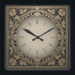 Art Deco Fyrkantig Klocka<br><div class="desc">Fantastisk Art Deco-klockdesign. Du kommer att kärlek det som andra. Du kan fritt använda den här designen för andra produkter som du gillar eller anpassa och lägga till texten. Följ mig för mer. Tack. Ha en trevlig dag.</div>