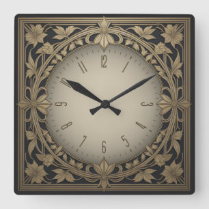 Art Deco Fyrkantig Klocka