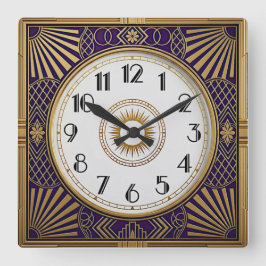 Art Deco Fyrkantig Klocka
