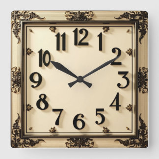 Art Deco Fyrkantig Klocka