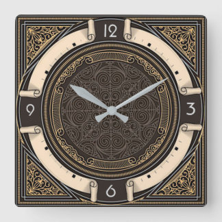 Art Deco Fyrkantig Klocka
