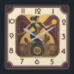Art Deco Fyrkantig Klocka<br><div class="desc">Underbar klockdesign. Du kommer att kärlek det som andra. Du kan fritt använda den här designen för andra produkter som du gillar eller anpassa och lägga till texten. Följ mig för mer. Tack. Ha en trevlig dag.</div>