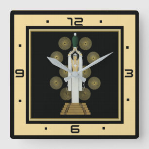 Art Deco Fyrkantig Klocka