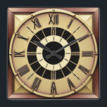 Art Deco Fyrkantig Klocka<br><div class="desc">Underbar klockdesign. Du kommer att kärlek det som andra. Du kan fritt använda den här designen för andra produkter som du gillar eller anpassa och lägga till texten. Följ mig för mer. Tack. Ha en trevlig dag.</div>