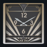 Art Deco Fyrkantig Klocka<br><div class="desc">Underbar Art Deco-klockdesign. Du kommer att kärlek det som andra. Du kan fritt använda den här designen för andra produkter eller anpassa och lägga till text. Följ mig för mer. Ha en trevlig dag.</div>