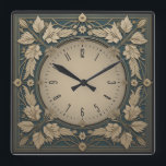 Art Deco Fyrkantig Klocka<br><div class="desc">Underbar klockdesign. Du kommer att kärlek det som andra. Du kan fritt använda den här designen för andra produkter som du gillar eller anpassa och lägga till texten. Följ mig för mer. Tack. Ha en trevlig dag.</div>