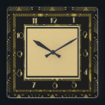 Art Deco Fyrkantig Klocka<br><div class="desc">Underbar klockdesign. Du kommer att kärlek det som andra. Du kan fritt använda den här designen för andra produkter som du gillar eller anpassa och lägga till texten. Följ mig för mer. Tack. Ha en trevlig dag.</div>
