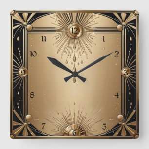 Art Deco Fyrkantig Klocka