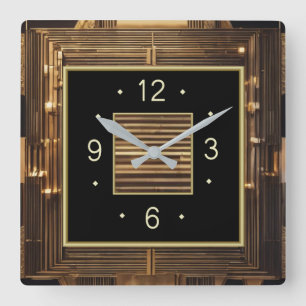 Art Deco Fyrkantig Klocka