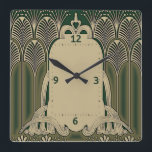 Art Deco Fyrkantig Klocka<br><div class="desc">Underbar klockdesign. Du kommer att kärlek det som andra. Du kan fritt använda den här designen för andra produkter som du gillar eller anpassa och lägga till texten. Följ mig för mer. Tack. Ha en trevlig dag.</div>