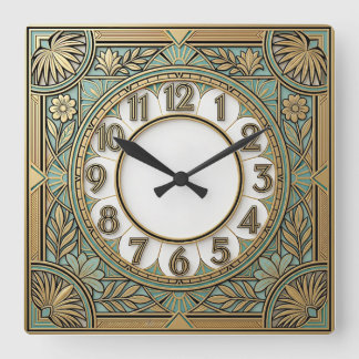 Art Deco Fyrkantig Klocka