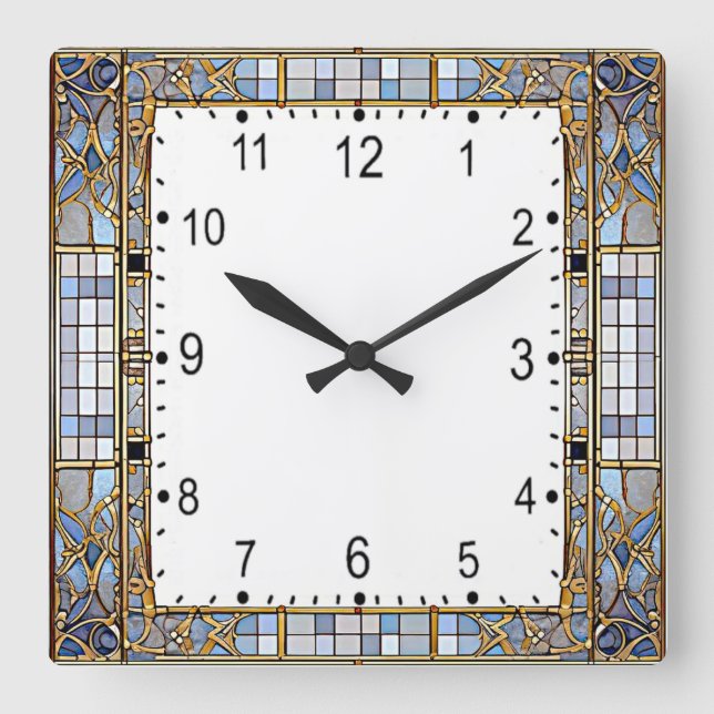 Art Deco Fyrkantig Klocka (Framsida)