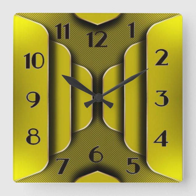Art Deco Fyrkantig Klocka (Framsida)