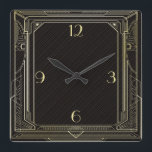Art Deco Fyrkantig Klocka<br><div class="desc">Art DecoDet är dags att visa upp dina favoritbilder, foton och text med en anpassningsbar runt väggklocka från Zazzle. Den här vägguttaget har två storlekar och är dynamiskt tryckt med AcryliPrint® HD-processaa för att säkerställa högsta möjliga visning av alla innehåll. Beställ den här anpassningsbarna runt vägguttaget för dina väggar eller...</div>