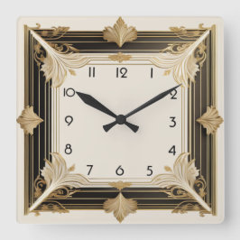 Art Deco Fyrkantig Klocka