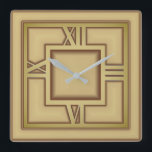Art Deco Fyrkantig Klocka<br><div class="desc">Underbar utformning. Du kommer att kärlek det som andra. Du kan fritt använda designen för andra produkter eller lägga till text. Följ mig för mer. Tack. Ha en trevlig dag.</div>