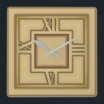 Art Deco Fyrkantig Klocka<br><div class="desc">Underbar utformning. Du kommer att kärlek det som andra. Du kan fritt använda designen för andra produkter eller lägga till text. Följ mig för mer. Tack. Ha en trevlig dag.</div>
