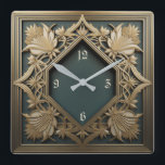 Art Deco Fyrkantig Klocka<br><div class="desc">Underbar klockdesign. Du kommer att kärlek det som andra. Du kan fritt använda den här designen för andra produkter som du gillar eller anpassa och lägga till texten. Följ mig för mer. Tack. Ha en trevlig dag.</div>