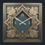 Art Deco Fyrkantig Klocka<br><div class="desc">Underbar klockdesign. Du kommer att kärlek det som andra. Du kan fritt använda den här designen för andra produkter som du gillar eller anpassa och lägga till texten. Följ mig för mer. Tack. Ha en trevlig dag.</div>