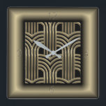 Art Deco Fyrkantig Klocka<br><div class="desc">Underbar utformning. Du kommer att kärlek det som andra. Du kan fritt använda designen för andra produkter eller lägga till text. Följ mig för mer. Tack. Ha en trevlig dag.</div>
