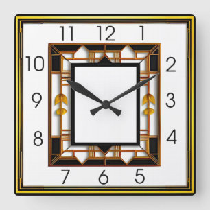 Art Deco Fyrkantig Klocka