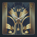 Art Deco Fyrkantig Klocka<br><div class="desc">Underbar klockdesign. Du kommer att kärlek det som andra. Du kan fritt använda den här designen för andra produkter som du gillar eller anpassa och lägga till texten. Följ mig för mer. Tack. Ha en trevlig dag.</div>