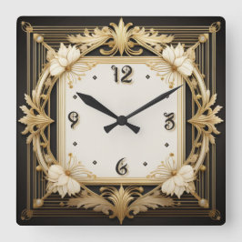 Art Deco Fyrkantig Klocka