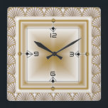 Art Deco Fyrkantig Klocka<br><div class="desc">Underbar utformning. Du kommer att kärlek det som andra. Du kan fritt använda designen för andra produkter eller lägga till text. Följ mig för mer. Tack. Ha en trevlig dag.</div>