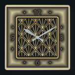Art Deco Fyrkantig Klocka<br><div class="desc">Underbar utformning. Du kommer att kärlek det som andra. Du kan fritt använda designen för andra produkter eller lägga till text. Följ mig för mer. Tack. Ha en trevlig dag.</div>