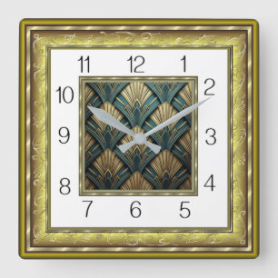 Art Deco Fyrkantig Klocka