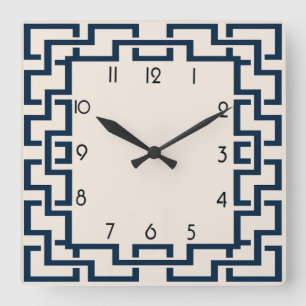 Art Deco Fyrkantig Klocka