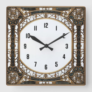 Art Deco Fyrkantig Klocka