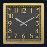 Art Deco Fyrkantig Klocka<br><div class="desc">Great clock design. You will love it like others. Be free to use this design for other product you like or to customize and add your text. Follow me for more. Thank you. Have a nice day.</div>