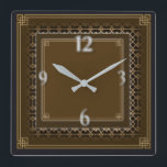 Art Deco Fyrkantig Klocka<br><div class="desc">Underbar och högkvalitativ utformning. Du kommer att kärlek det som andra. Du kan fritt använda den här designen för andra produkter som du gillar eller lägga till text. Tack.</div>