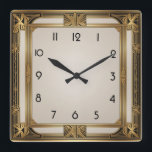 Art Deco Fyrkantig Klocka<br><div class="desc">Underbar klockdesign. Du kommer att kärlek det som andra. Du kan fritt använda den här designen för andra produkter som du gillar eller anpassa och lägga till texten. Följ mig för mer. Tack. Ha en trevlig dag.</div>