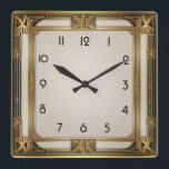 Art Deco Fyrkantig Klocka<br><div class="desc">Underbar klockdesign. Du kommer att kärlek det som andra. Du kan fritt använda den här designen för andra produkter som du gillar eller anpassa och lägga till texten. Följ mig för mer. Tack. Ha en trevlig dag.</div>