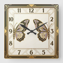 Art Deco Fyrkantig Klocka