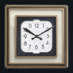 Art Deco Fyrkantig Klocka<br><div class="desc">Underbar utformning. Du kommer att kärlek det som andra. Du kan fritt använda den här designen och lägga till text. Följ mig för mer. Tack. Ha en trevlig dag.</div>
