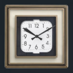 Art Deco Fyrkantig Klocka<br><div class="desc">Underbar utformning. Du kommer att kärlek det som andra. Du kan fritt använda den här designen och lägga till text. Följ mig för mer. Tack. Ha en trevlig dag.</div>