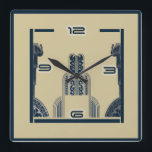 Art Deco Fyrkantig Klocka<br><div class="desc">Underbar klockdesign. Du kommer att kärlek det som andra. Du kan fritt använda den här designen för andra produkter som du gillar eller anpassa och lägga till texten. Följ mig för mer. Tack. Ha en trevlig dag.</div>